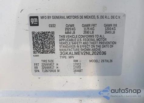 2022 GMC Terrain Fwd Sle from USA, damaged, VIN 3GKALMEV2NL202036